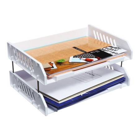 A set of paper trays is horizontal sity, set 2 pieces, on metal rods, white-15