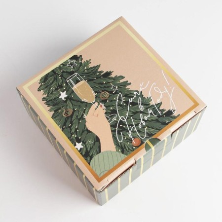Folding box "Shine", 15 x 15 x 7 cm, new year-3