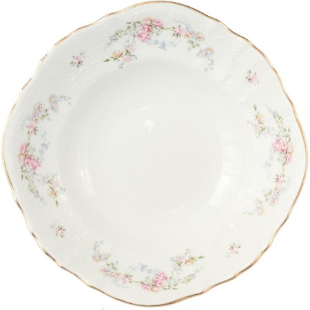 Bernadotte salad bowl, decor "Wild rose, gold layer", 25 cm-2