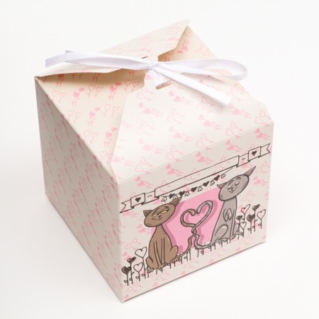 Folding box "with all my heart", 10 x 10 x 10 cm-2