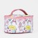 Cosmetic bag with lightning, white/pink color