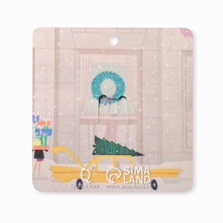 New Year! Brooch "Snowflake" fluffy, mini, white color in silver-4