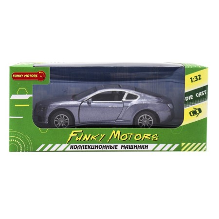 Inertial Funky Toys "Sedan", Die-Cast, 1:32, opening doors, black color Black-1