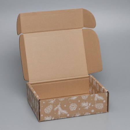 Box the team "bumps", brown, 27 x 21 x 9 cm, new year-4