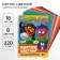 Cardboard color, A4, 16 sheets, 8 colors, non -unilateral, in a folder, 220 g/m², Smeshariki