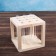 Wooden Kashpo 15.5 × 15.5 × 16.5 cm with 9 flasks "Square", natural