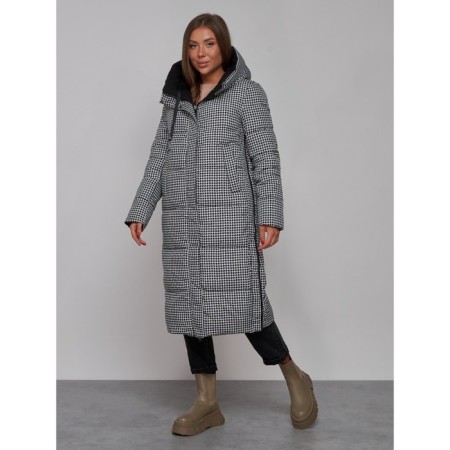 Coat insulated double -sided female, size 46, black color-12