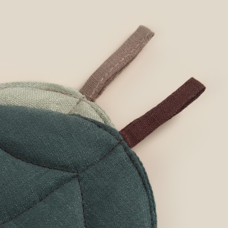SLAR HOME-2 kitchen "Green Leaves" 26x18 cm, 100% flax, synthetic winterizer, 200g/m2-2