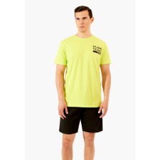 Male set: T -shirt, shorts, size m, green color