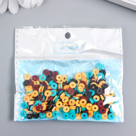Beads for PVC Creativity "Rings Warm Autumn" set ≈ 330 pcs 0.1x0.6x0.6 cm-2