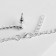 Set 2 objects: earrings, necklace necklace rhombus, red-white color in silver, 45 cm