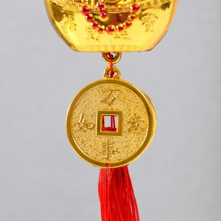 Suspension Plastic "Golden ingot - hieroglyph wealth" 37 cm-2