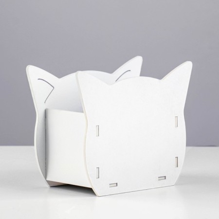Kashpo wooden "cat" 12x15x7.6 cm mix-5