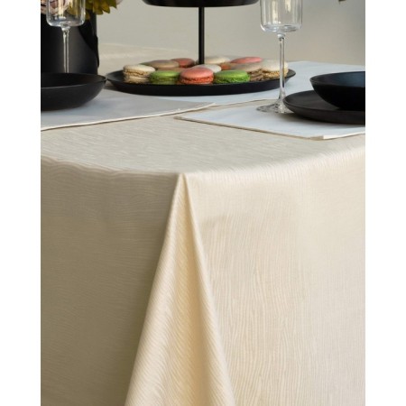 Tablecloth, size 160x160 cm, cream color-1