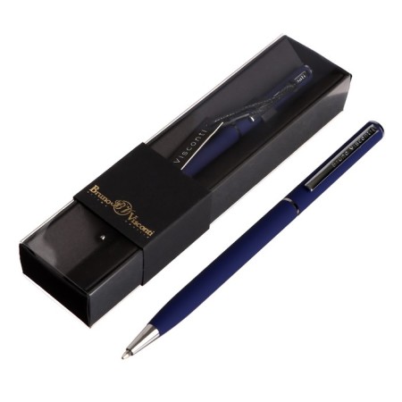 Switching handle, 0.7 mm, Bruno VisConti Palermo, blue rod, dark blue metal case, in case