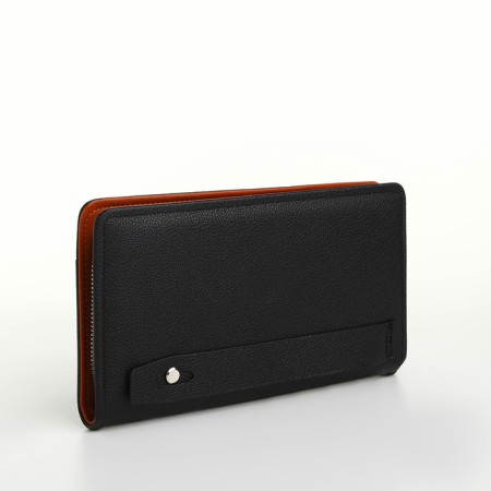 Male purse-clate on a zipper, black color-2