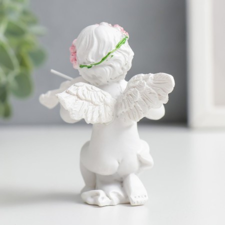 Polystone souvenir "Snowthrough angel with violin" 7x5.5x8 cm-2