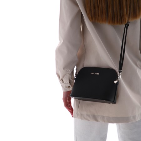 Women's bag over the shoulder Textura, small size, black color-9