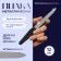 Metal file for nails, rubberized pen, 12 cm, silver/black color