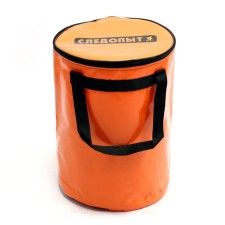 A bucket with a lid of rangers for fish, PVC, 33x33x40 cm, color orange color