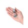 Anal plug with the Toyfa Metal rhinestone, silver, topaz, 7 cm, d = 2.8 cm