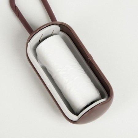 Container-strupid with bags for cleaning (roll 15 packages 29x21 cm), coffee-gray-3