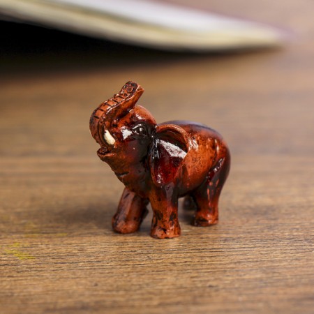Souvenir Polystone "Elephant baby" under the red tree 3.5x4x1.8 cm-1