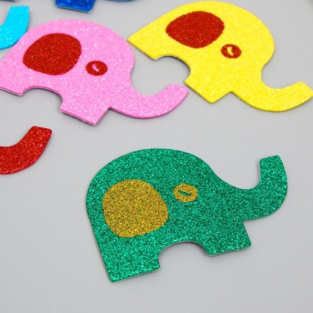 Decor for the creativity of EVA "Elephants" Tergets Set 6 pcs 13x15 cm-1