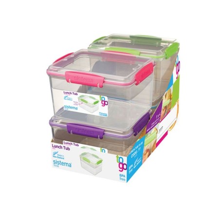 Sistema to-go container, two-level, with separators, 2.3 l, color mix-1