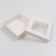 The box is folding, the lid is, with the window, white, 30 x 30 x 8 cm