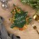 A plate in the form of a Christmas tree "Happy New Year", 16.5x19.5 cm