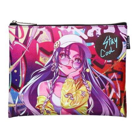 Folder for notebooks A5, 245 x 200 x 10 mm, lightning from above, leather, de Vente Stay Cool, for girls