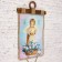 Souvenir scroll "Angel and basket"
