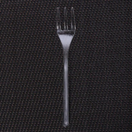 Disposable plastic fork for buffet, 10 cm, transparent color, 50 pcs/pcs-2