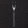 Disposable plastic fork for buffet, 10 cm, transparent color, 50 pcs/pcs