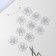 Knitted elements "Flowers", 4.2 × 4 cm, 10 pcs, silver color