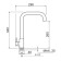 Kitchen mixer RMS SUS124-017F-1, single-leaf, high spout, stainless steel