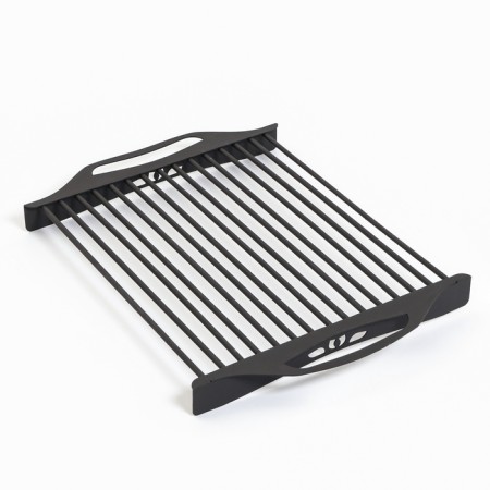Ground grill "Lotus", thickness of rods 8 mm, handle steel 2 mm, 48 x 38 cm-1