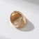 Ring Metal "Trend" concave, mini, color gold, size 16