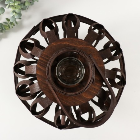 Summary tree for 1 candle "loops" dark brown 10x34x30 cm-2