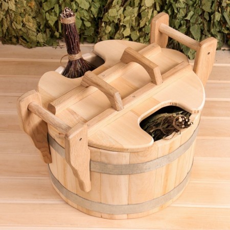 LIPA, premium, 23L, with a lid, two brooms.-4