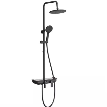 Lemark Tropic LM7012BL shower system, single -leaf, tropical shower, watering can, black