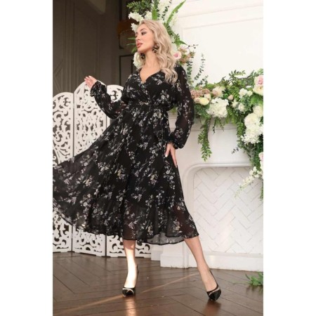 Female dress, size 46, black color-7
