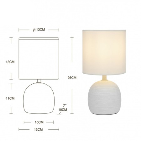 RIVOLI SHERON 1CHA14, 40 W -white ceramics with a lampshade-6