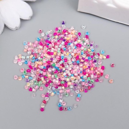 Round size 12/0 "Transparent with a colored middle" 20 g