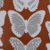 Sticker Plastic Interior "Transluding butterflies" white set of 19 pcs 5; 6; 7 cm