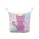 Organizer in a bath on suction cups “Cat on the Rainbow”, for storing toys and little things, size 33x39 cm