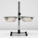 Stand with bowls, 2 x 700 ml, height 40 cm, collapsible with an upper latch, chrome