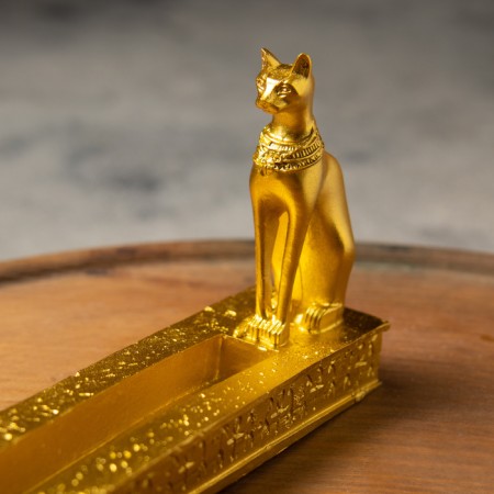 Sphinx stand for incense, gold-1