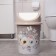 Garbage bucket with a mobile lid Violet "Watercolor", 14 liters
